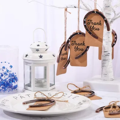 Produktbild von Glücksschmiedeisen Set - 10-teiliges Vintage Geschenk | Schmiedeiseanhänger Dekoration für Hochzeit, Party-Geschenk und mehr