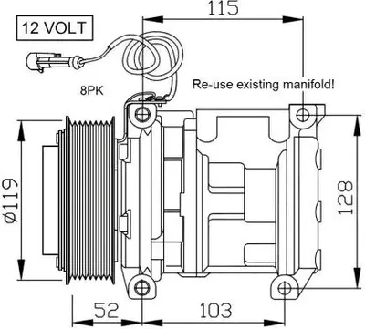 Produktbild von NRF 32660 10PA15C Klimaanlage Klimakompressor PAG 46
