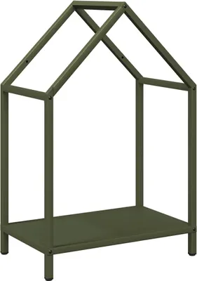 Produktbild von vidaXL Brennholzregal Olivgrün 40x25x60 cm Kaltgewalzter Stahl