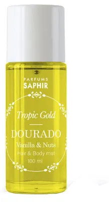 Immagine prodotto di Saphir Tropic Gold Spray per capelli e corpo alla vaniglia e noci, 100 ml
