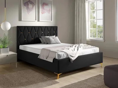 Obrázek produktu pro Čalouněná postel s úložným prostorem 160x200 ODYS - černá