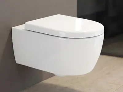 Produktbild von Wand-WC ohne Spülrand - Hängendes WC - Keramisches WC mit Softclose-Sitz