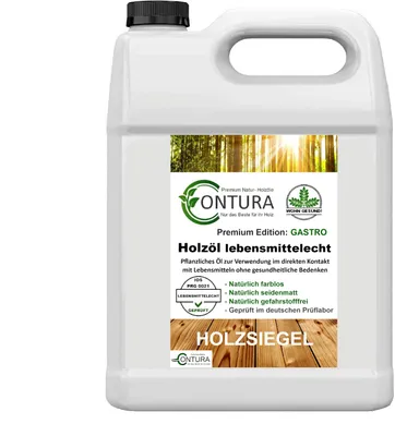 A white plastic jug with a label showing a forest scene and product details.