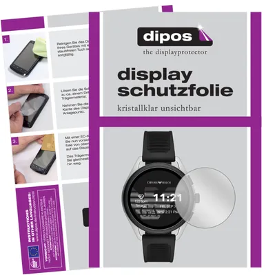Obrázok produktu pre 5x ochranná fólia pre Emporio Armani Smartwatch 3 clear Screen Protector Film Ochrana displeja dipos