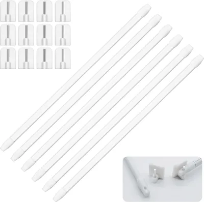 Produktbild von 6 Stück Ausziehbare Scheibengardinenstange für Kleine Fenster und Küchenfenster