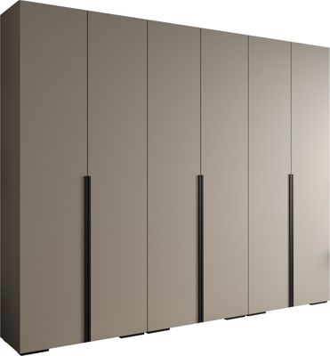 MEBLE KRYSPOL Inova 1 Schrank - 236,7x300x47cm - Kaschmir Kaschmir Schwarz