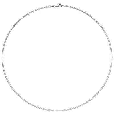 Produktbild von 1.7mm Halsreif Reif Kette rund 585 Weißgold Gold 42cm Halsschmuck