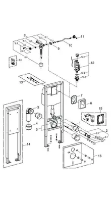 Produktbild von Grohe Rapid SL Vorwand-Element Bauhöhe 1,13 m behindertengerechte Ausführung - 38675001