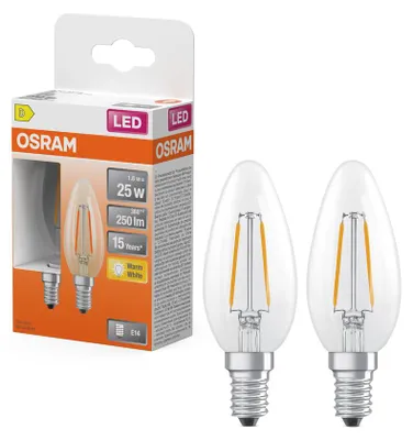 Immagine prodotto di OSRAM Vintage 1906 Edison è una lampada LED bianco caldo con filamento a spirale a forma di lampadina Edison. Offre 3,4 W per 470 lm, attacco E27, vetro trasparente, diametro 64 mm, 2700 K.