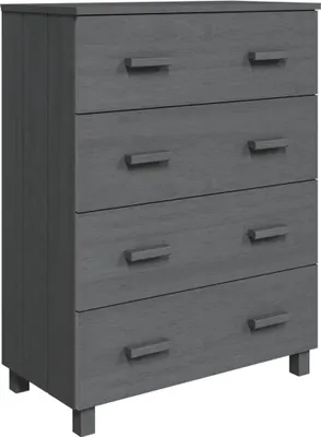 Productafbeelding van Dressoir HAMAR 79x40x103,5 cm massief grenenhout donkergrijs