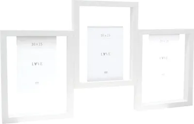 Produktbild von Deknudt S68UB1 Galerierahmen für 3 Fotos weiß 10x15 cm