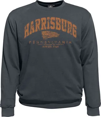Produktbild von Übergrößen Sweatshirt AHORN SPORTSWEAR Harrisburg orange Iron Grey 3XL