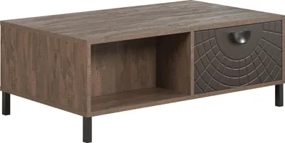 Produktbild von trendteam Wohnen Fusion Couchtisch, Rostoptik Melamin/Perlbronze Tiefzieh Nachbildung, B/H/T ca. 110/37/60 cm