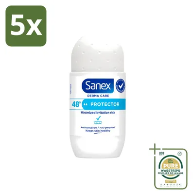 Obrázok produktu pre 5 kusov deodorantu Sanex Dermo Protector v rolleri - 53 ml - balenie