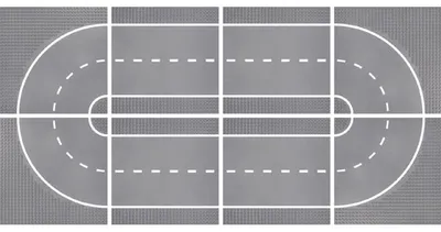 Produktbild von Eduplay Bausteine Bauplatten 32x32 Noppen 8 Stück Rennstrecke