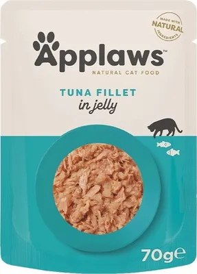Produktbild von Applaws Katzen Nassfutter mit Thunfischfilet in Gelee 70g