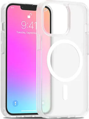 Image de Coque magnétique pour iPhone 13 Pro, compatible MagSafe, dos translucide mat, antichoc transparent