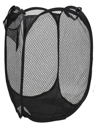 Produktbild von Waschekorb flexibel/klappbar - schwarz - Kunststoff - 30 x 30 x 50 cm - 55 Liter