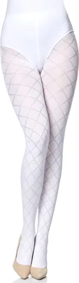 Image de Collants opaques à motifs Merry Style pour femme, modèle MS 328, 60 deniers (blanc, taille M (36-40)) .