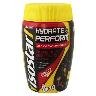 Obrázok produktu pre Isostar Hydrate & Perform, izotonický elektrolytový nápoj, 400g, príchuť: brusnica, červené ovocie