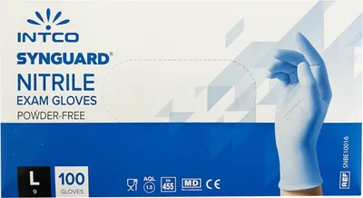 Produktbild von Intco SYNGUARD Nitril Handschuhe (100er Box) blau