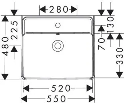 Zdjęcie produktu dla Hansgrohe 61009450 Umywalka Xanuia Q 550x480 mm