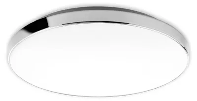 Image de Lampe de salle de bain BRILONER LEUCHTEN MALBONA, 18 W, 1850 lm, IP44, blanc-chrome, plastique-métal, Ø 35,5 cm