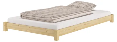 Produktbild von Breites, flaches Futonbett Einzelbett 120x200 Kiefer massiv V-60.51-12ohne Zubehör