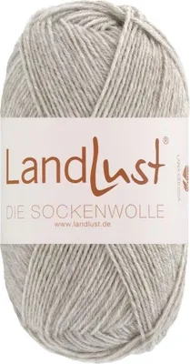 Produktbild von Lana Grossa Landlust DIE SOCKENWOLLE 50 g mélange 4-fach Sockenwolle in edlen Mélangefarben 210 m, Farbe:1607 - Hellgrau
