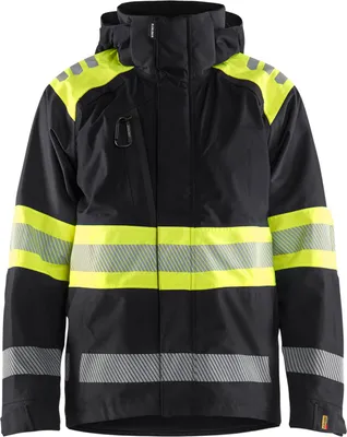 Produktbild von Blakläder High Vis Shell Jacke 4420, Farbe:Schwarz/High Vis Gelb, Größe:4XL