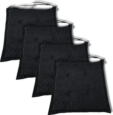 Zdjęcie produktu dla Komplet 4 poduszek na krzesła 40x40x3 cm miękkie ozdobne do salonu 0001
