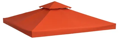 Zdjęcie produktu dla Zamienny Dach Altanki Do Metalowej Altanki, Altanki Ogrodowej, 3X3M, Rdzawoczerwony, Poliester