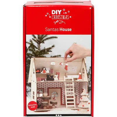 Image de Kit de bricolage maison de Noël en bois, avec matériel et instructions