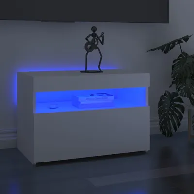 Image de Maison Exclusive - Meubles TV avec éclairage LED 2 pièces Blanc 60x35x40cm