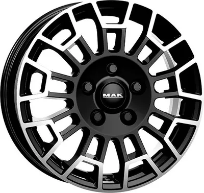 Productafbeelding van Litá velg, merk MAK, model NOMAD, afmetingen 7x17 inch, steek 5x130, offset 62, kleur: zwart, glanzend