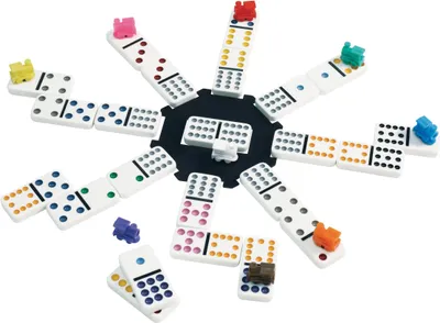 Image de Boîte de dominos train mexicain