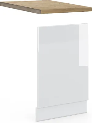 Produktbild von Frontblende Vicco Fame-Line Weiß Hochglanz 45 cm , AP Eiche, Model 45702