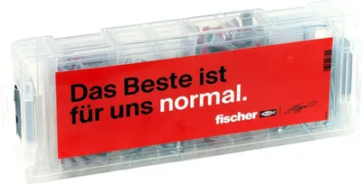 Produktbild von fischer 568544 - Schrauben- & Dübelsatz - Autoklaven-Porenbeton - Mauerziegel - Beton - Gipsfaserplatten - Gipskarton - Pozidriv - Deutschland - 160 Stück(e) - Box