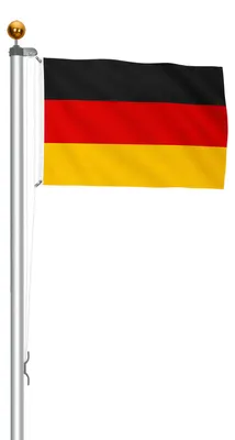 Produktbild von Peviasot Fahnenmast Komplettset Silber, Aluminium 6-teilig, Rolle, Deutschlandfahne, Seil und Montageset