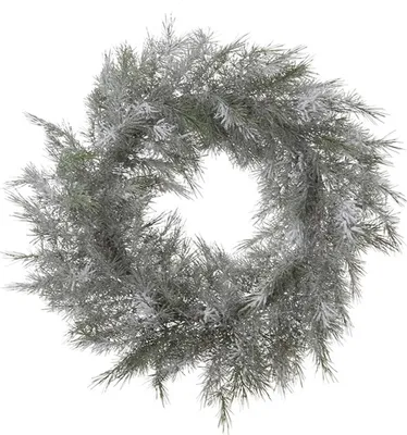Produktbild von artplants.de Künstlicher Kranz Kiefer PASCUALA, beschneit, weiß-grün, Ø80cm - Deko Kranz