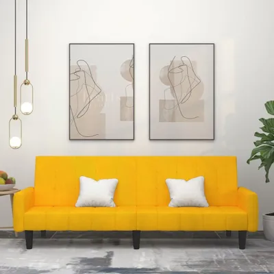 Produktbild von CLORIS Schlafsofa 2-Sitzer Gelb Samt - Ecksofas LL0000254816