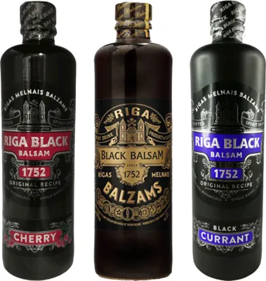 Produktbild von Riga Black Balsam Original & Currant & Cherry 3er Set Rīgas Melnais balzam