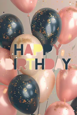 Produktbild von Geburtstag Happy Birthday Luftballons Glückwunschkarte mit Umschlag