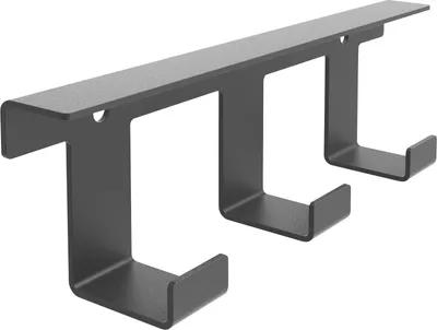Produktbild von PEKA Hakenleiste 3 Haken Pecasa Stahlblech mit Feinstruktur schwarz
