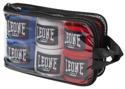 Productafbeelding van LEONE 1947 Boxbandages, multipack, verpakking met 3 stuks - AB705P, uniseks - voor volwassenen, rood-wit