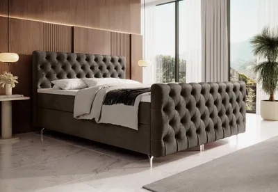 Obrázek produktu pro Čalouněná postel 180x200 ADRIA PLUS s úložným prostorem - hnědá