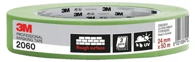 Produktbild von 3M™ Malerabdeckband 2060, 18 mm x 50 m, 1 Rolle/Packung | Packung (1 Rolle)