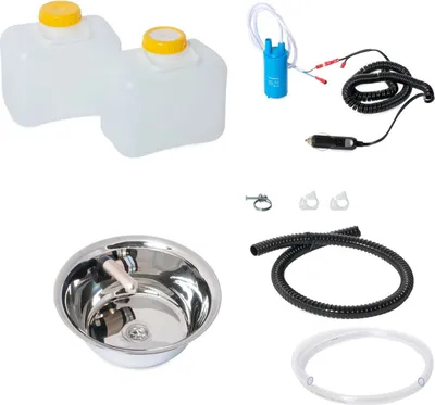 Image de 12V Evier de camping 28 cm kit lavabo kit évier camping-car T5 T6 10L