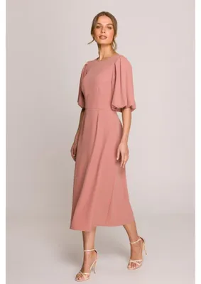 Obrázok produktu pre Stylove Dámske midi šaty Shporiza S399 ružová L