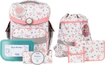 Produktbild von School-Mood Timeless Nordic Collection Schulranzen-Set 7-teilig Dragonfly creme